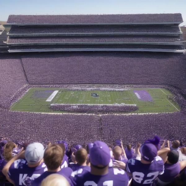K-State Fans Cheering at Stadium