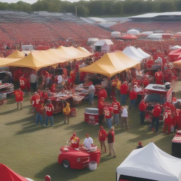 Kansas City Chiefs tailgate scene