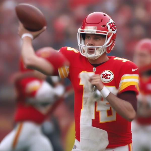 Kansas City Chiefs quarterback throwing a pass