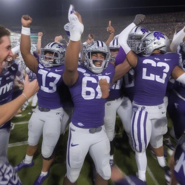 Kansas State Wildcats Bowl Game Win Celebration