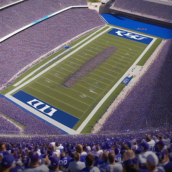 Game action between KU and K-State in 2023