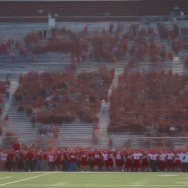 Lake Zurich High School football crowd cheers team