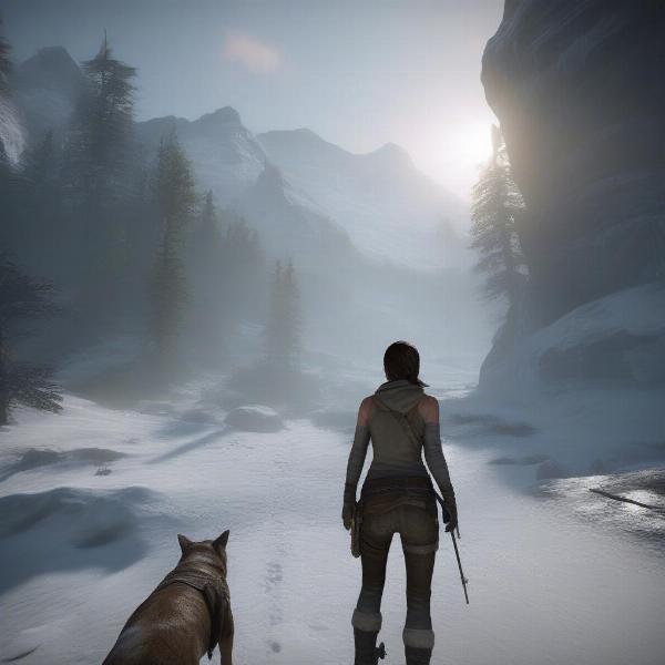 Lara Croft in Rise of the Tomb Raider Gameplay