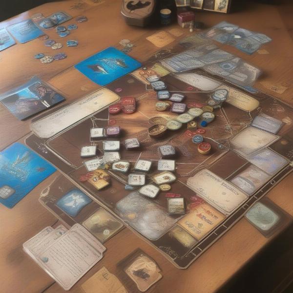 legacy board game in progress