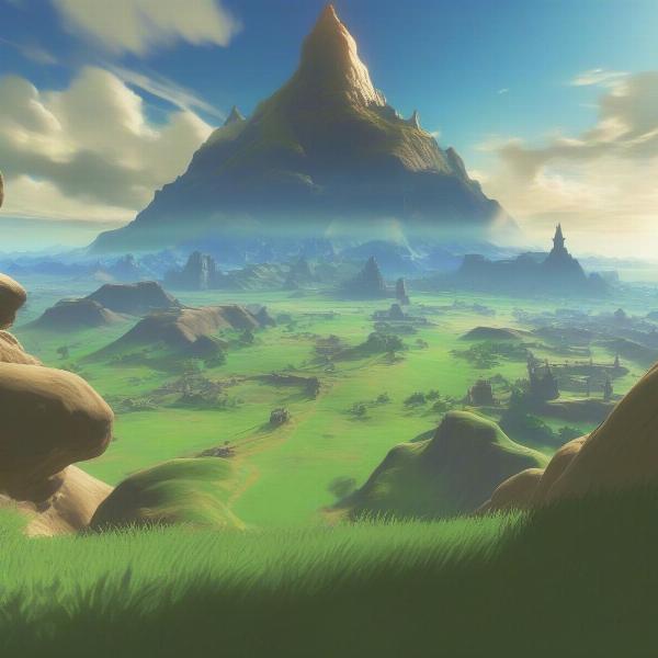 Zelda Breath of the Wild landscape shot