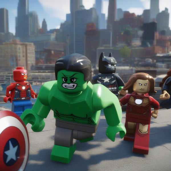 lego avengers open world new york city gameplay