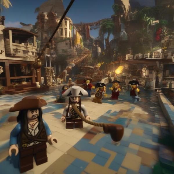 lego pirates caribbean gameplay scene