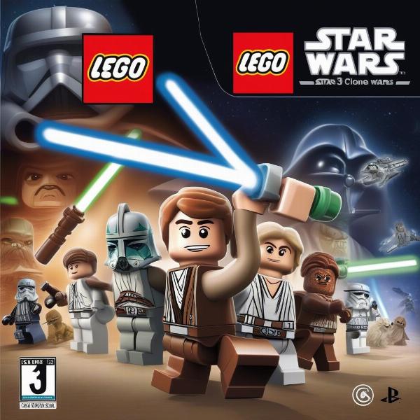 Lego Star Wars 3 3DS box art