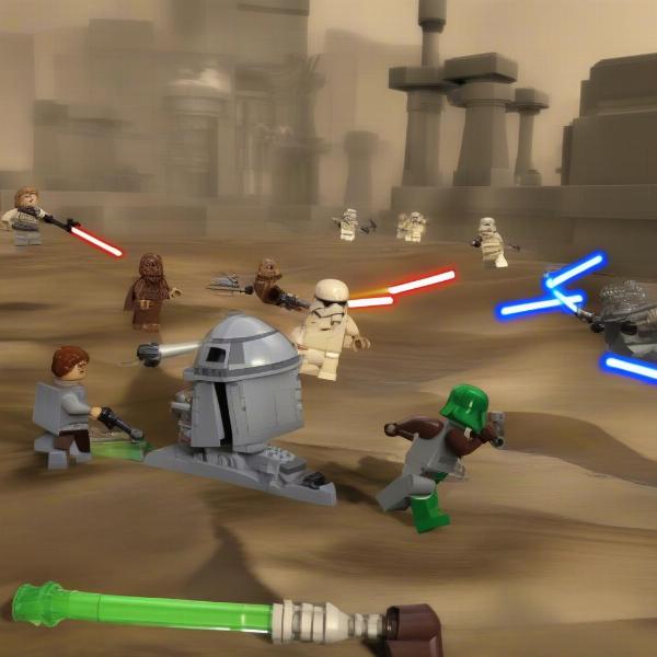 Gameplay Action in Lego Star Wars 3 Clone Wars