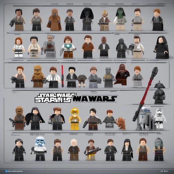 Lego Star Wars character selection screen on PS4
