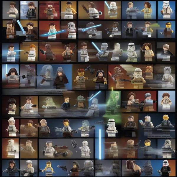 Lego Star Wars DS characters showing various force abilities and skills