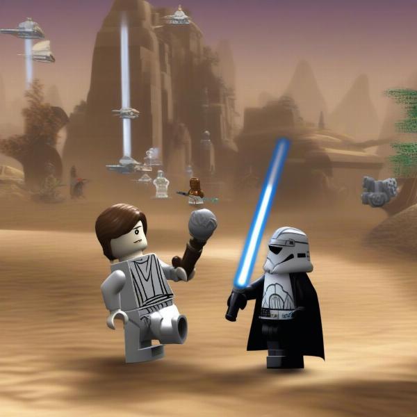 Lego Star Wars PS2 Gameplay