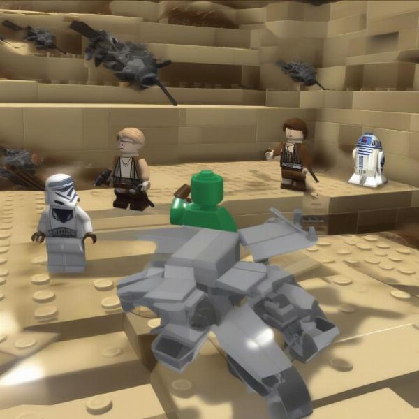 Lego Star Wars PS2 Gameplay