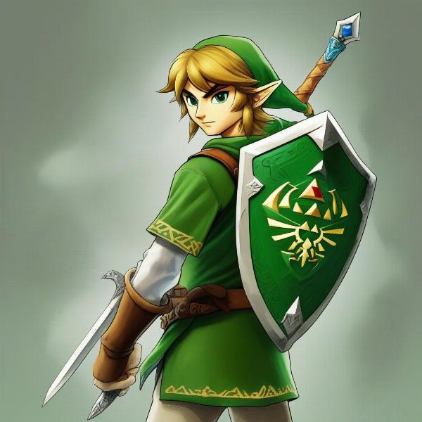 link from the legend of zelda with green tunic