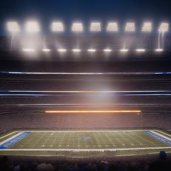 Lions Bears stadium lights game night