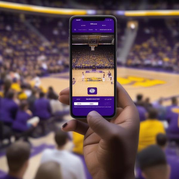 lsu game streamed on mobile device