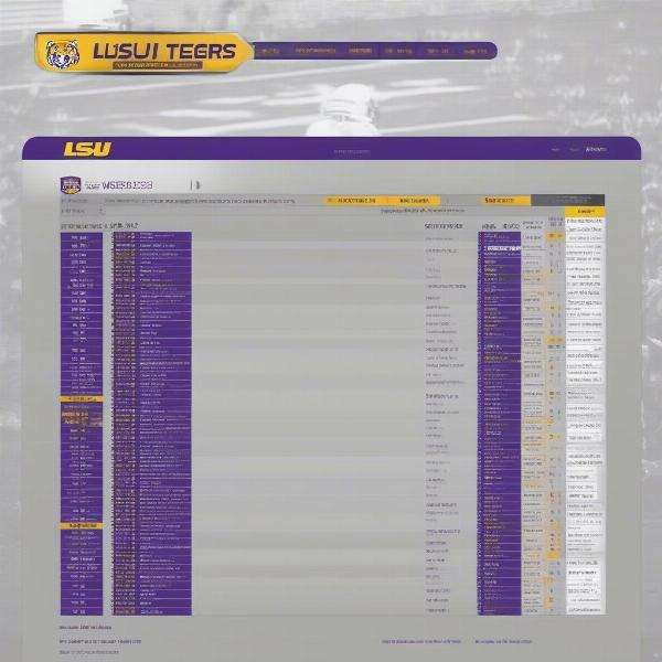 lsu tigers football schedule displayed online