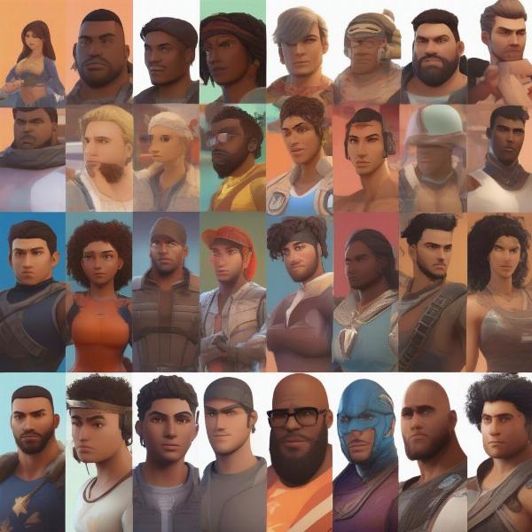 diverse male video game characters