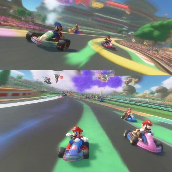 mario kart 8 deluxe family gameplay