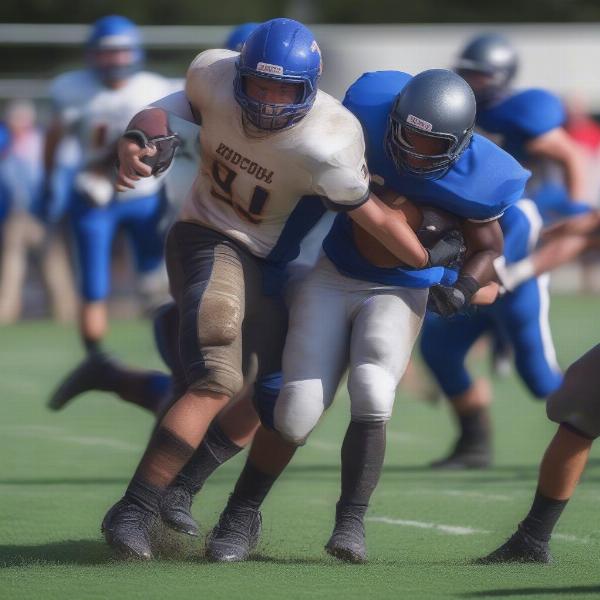 marion local football defense tackle