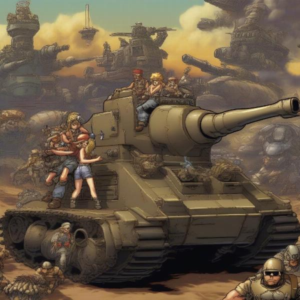 metal slug 2 in game action