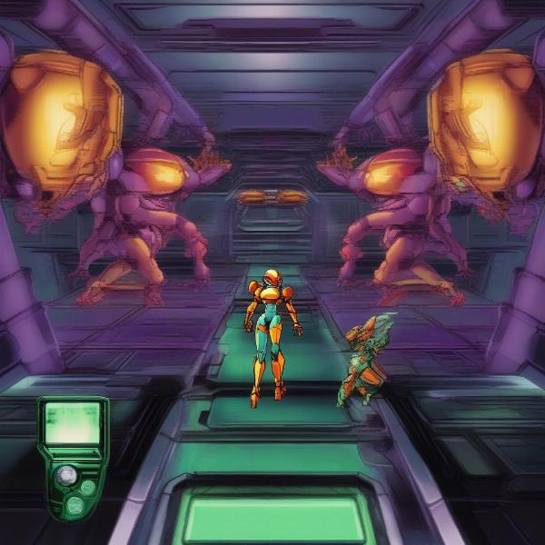 Metroid Fusion GBA game action gameplay