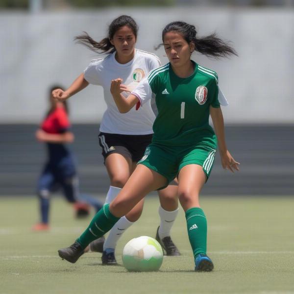mexico-u20-women-player-dribbling-the-ball-past-an-opponent