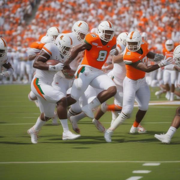 miami hurricanes players action
