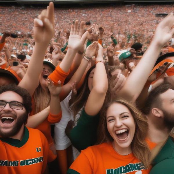 fans celebrating tailgate game day