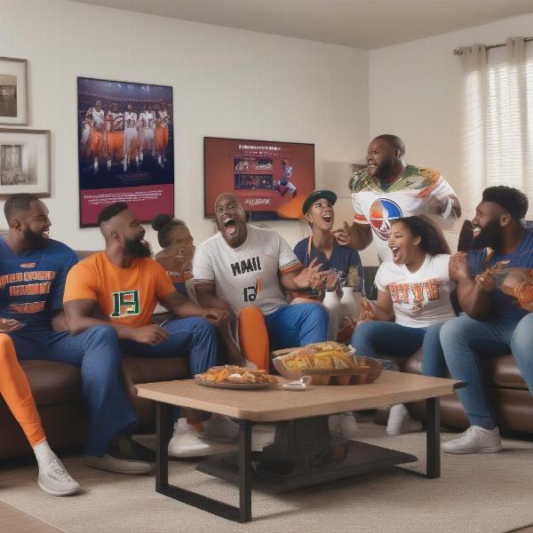 miami sports fans watching game