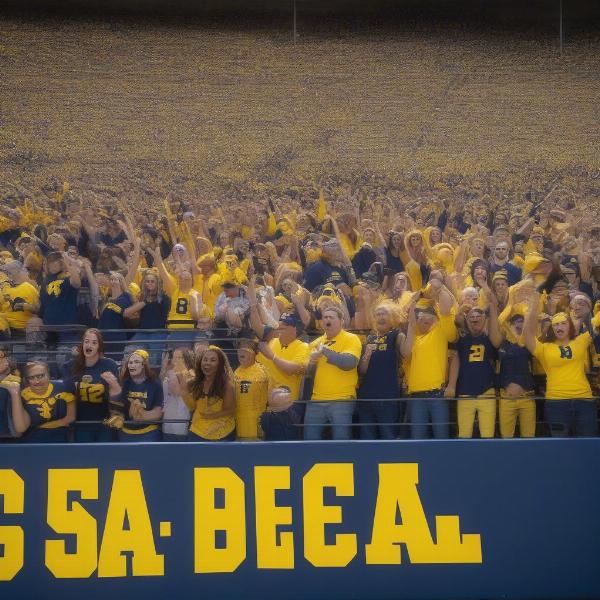 michigan football game time and fans
