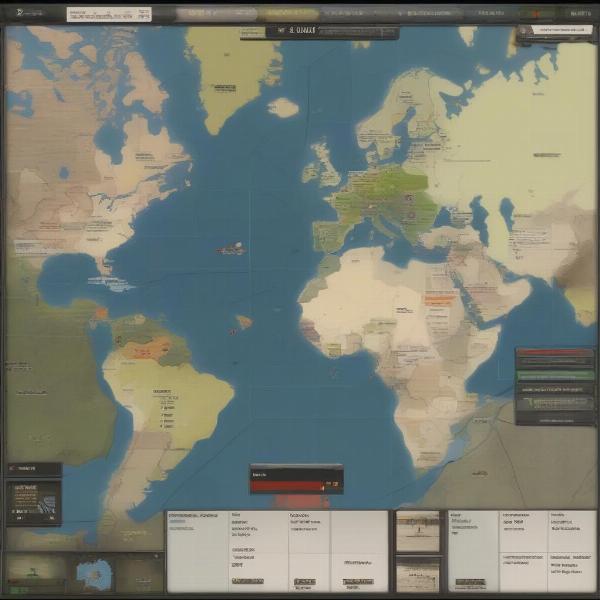 military strategy game on a digital map