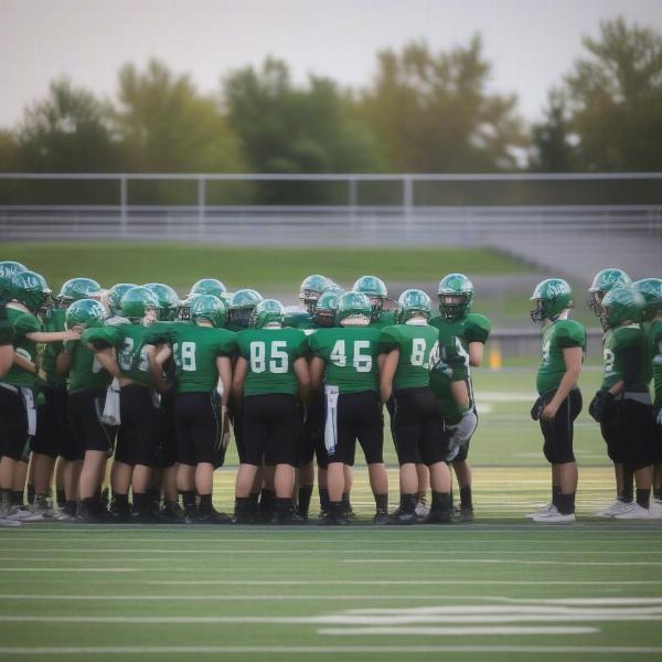 millard west football team showing their strategy