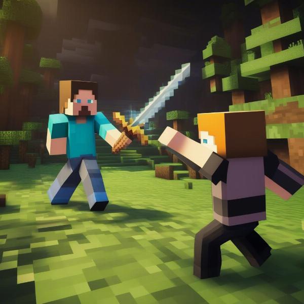Minecraft Hunger Games Combat Engagement