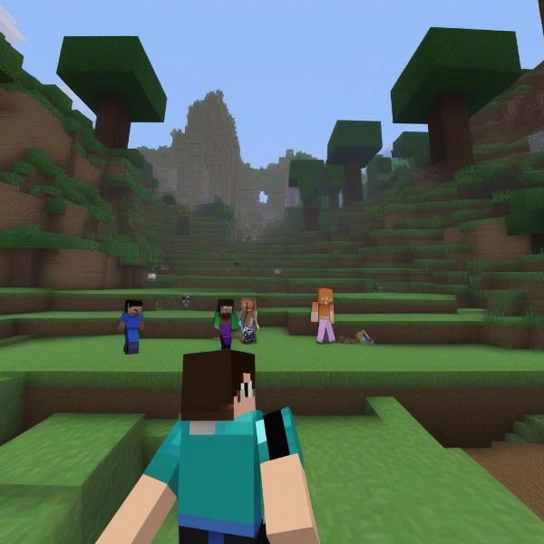 Minecraft Xbox 360 multiplayer action