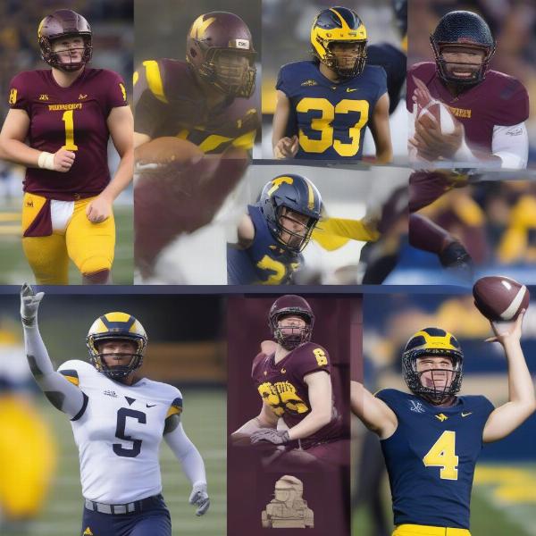 Minnesota and UMICH football key players
