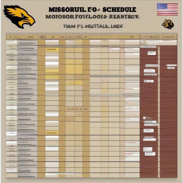 Missouri football game schedule example