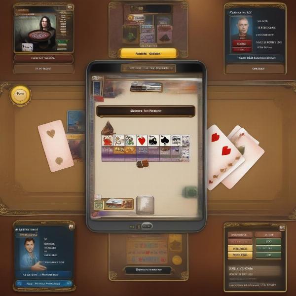 mobile poker game interface