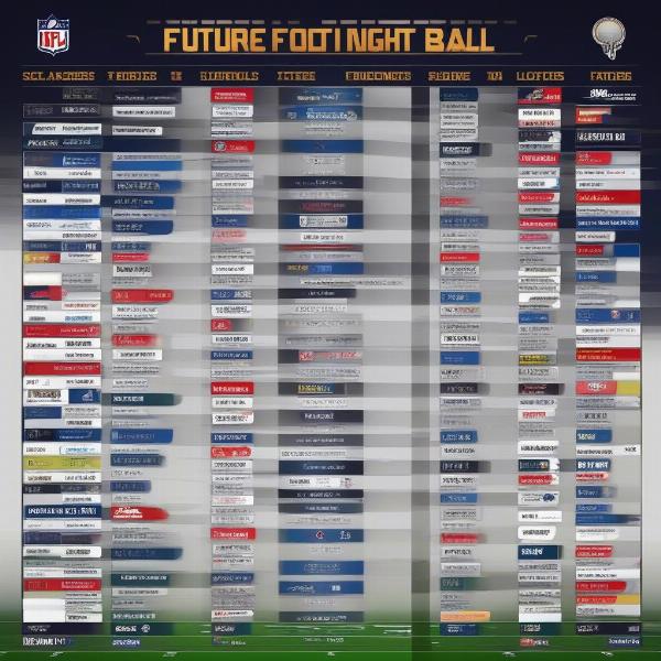 Monday Night Football future games schedule with upcoming match ups