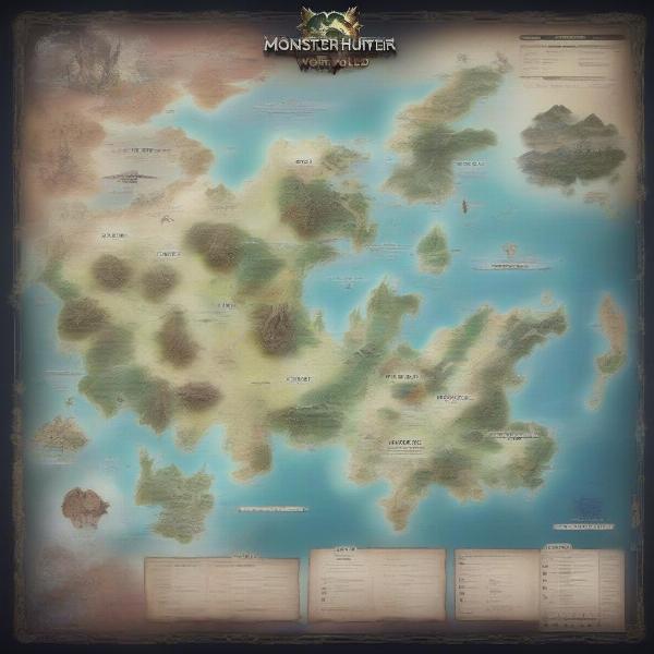 Monster Hunter World Xbox One Game World Map