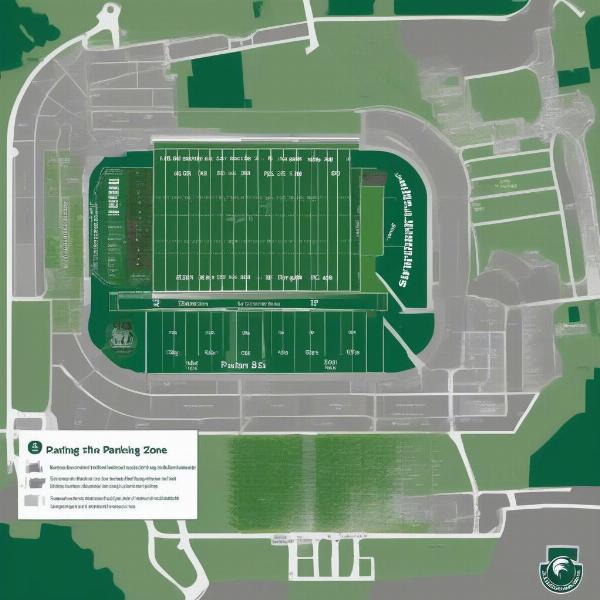 MSU Spartan Stadium Game Day Parking Map