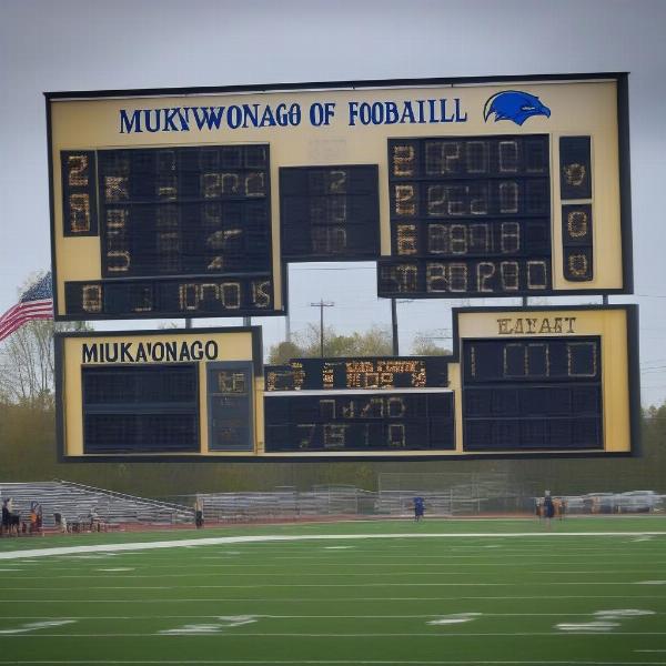 Checking the Mukwonago High School football game score
