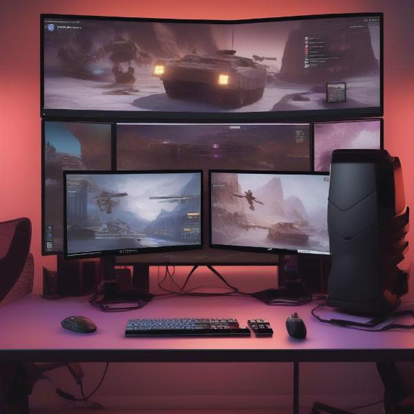 Multiple Monitors Gaming Setup