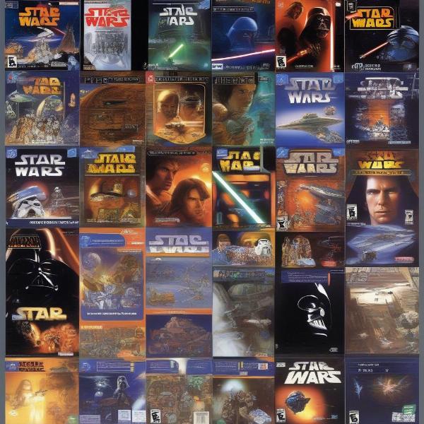 n64 star wars game box featuring key art for major games