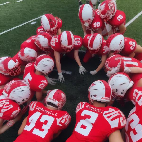 naperville central football players team work