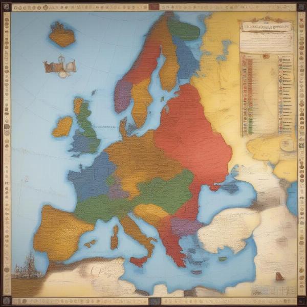 Napoleonic Wars Board Game Grand Strategy Map