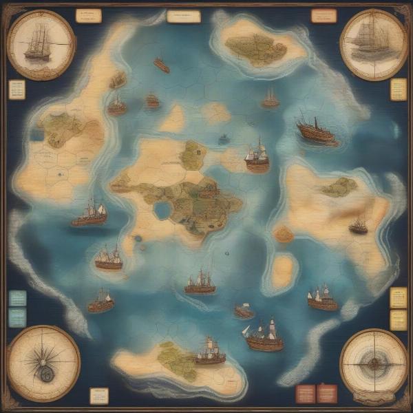 Naval Board Game Map