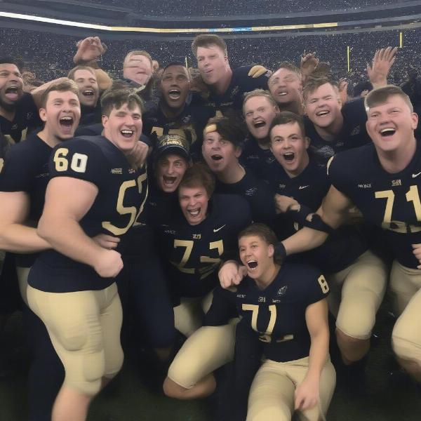 Navy Army game celebration 2017