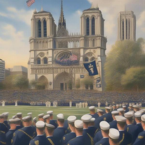 Navy Notre Dame football game traditions