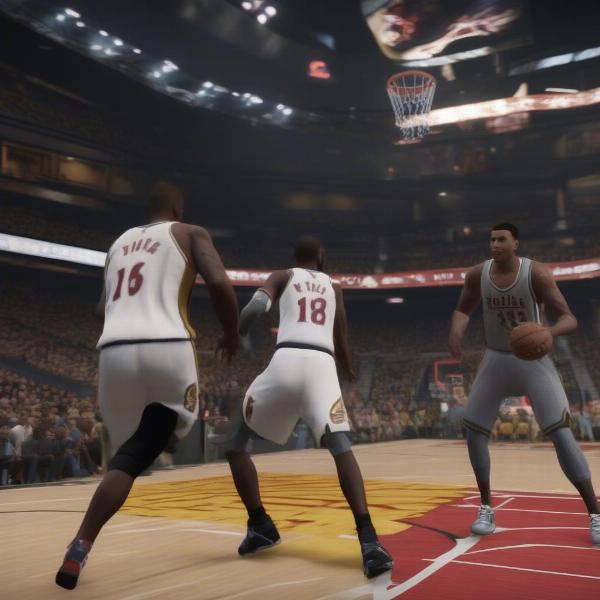 nba 2k16 gameplay on xbox one, players dribbling and moving